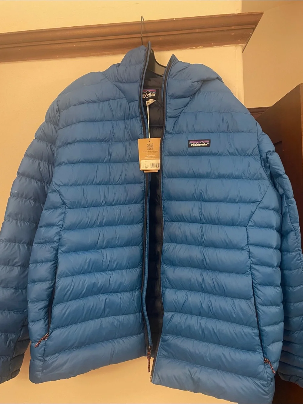 Patagonia Men's Down Sweater Hoody Jacket Endless Blue